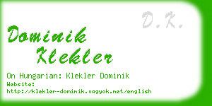 dominik klekler business card